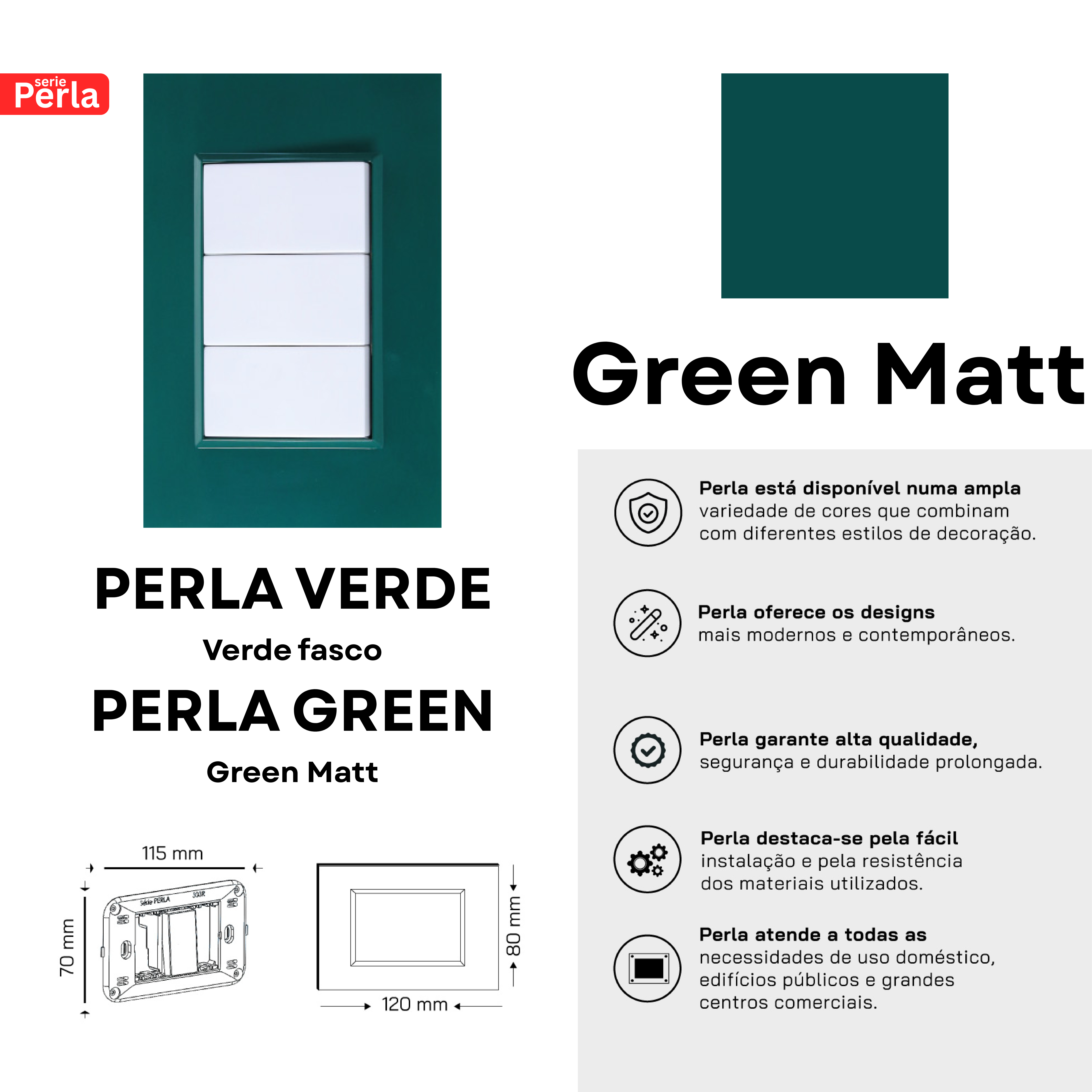 Perla Switches in Green