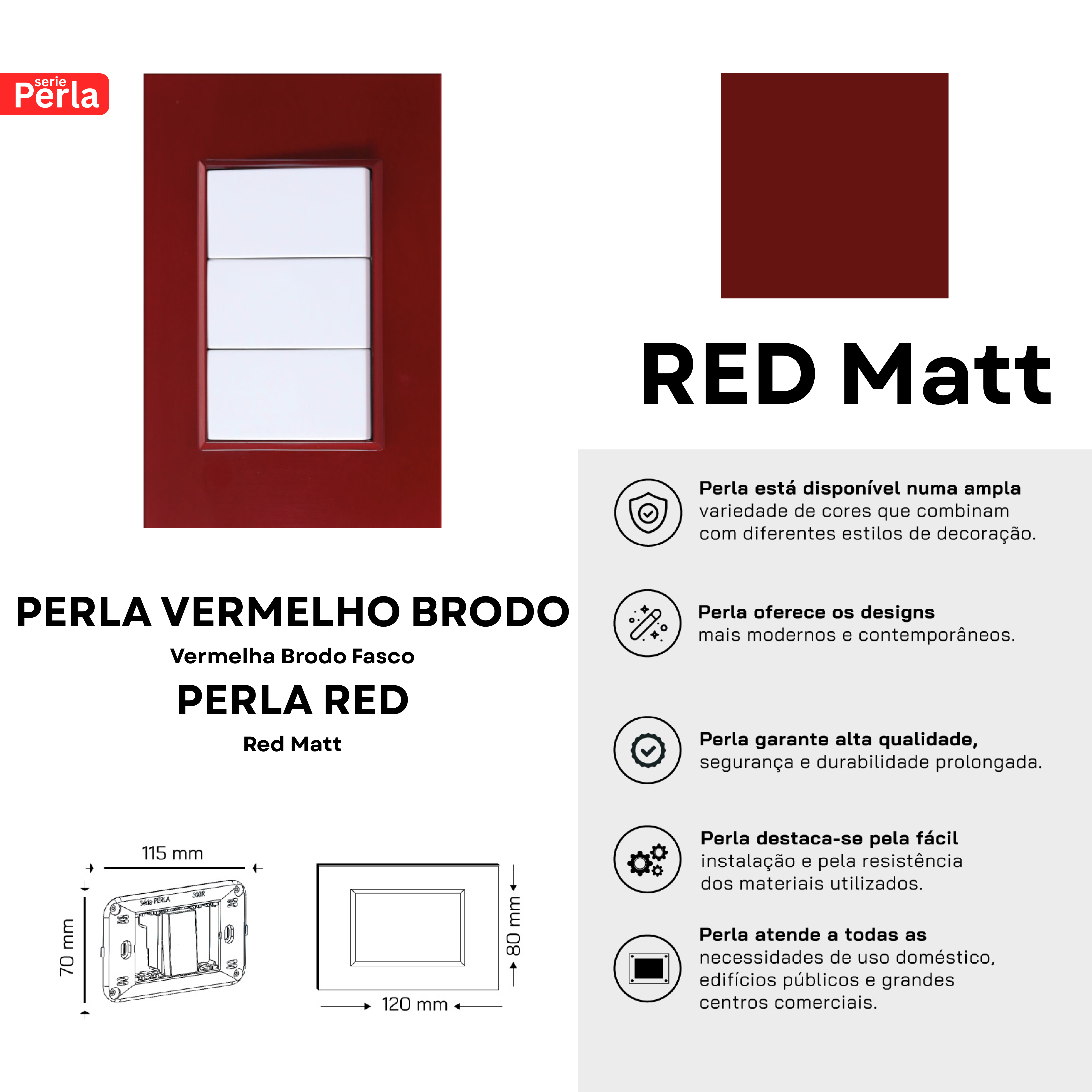 Perla Switches in Red