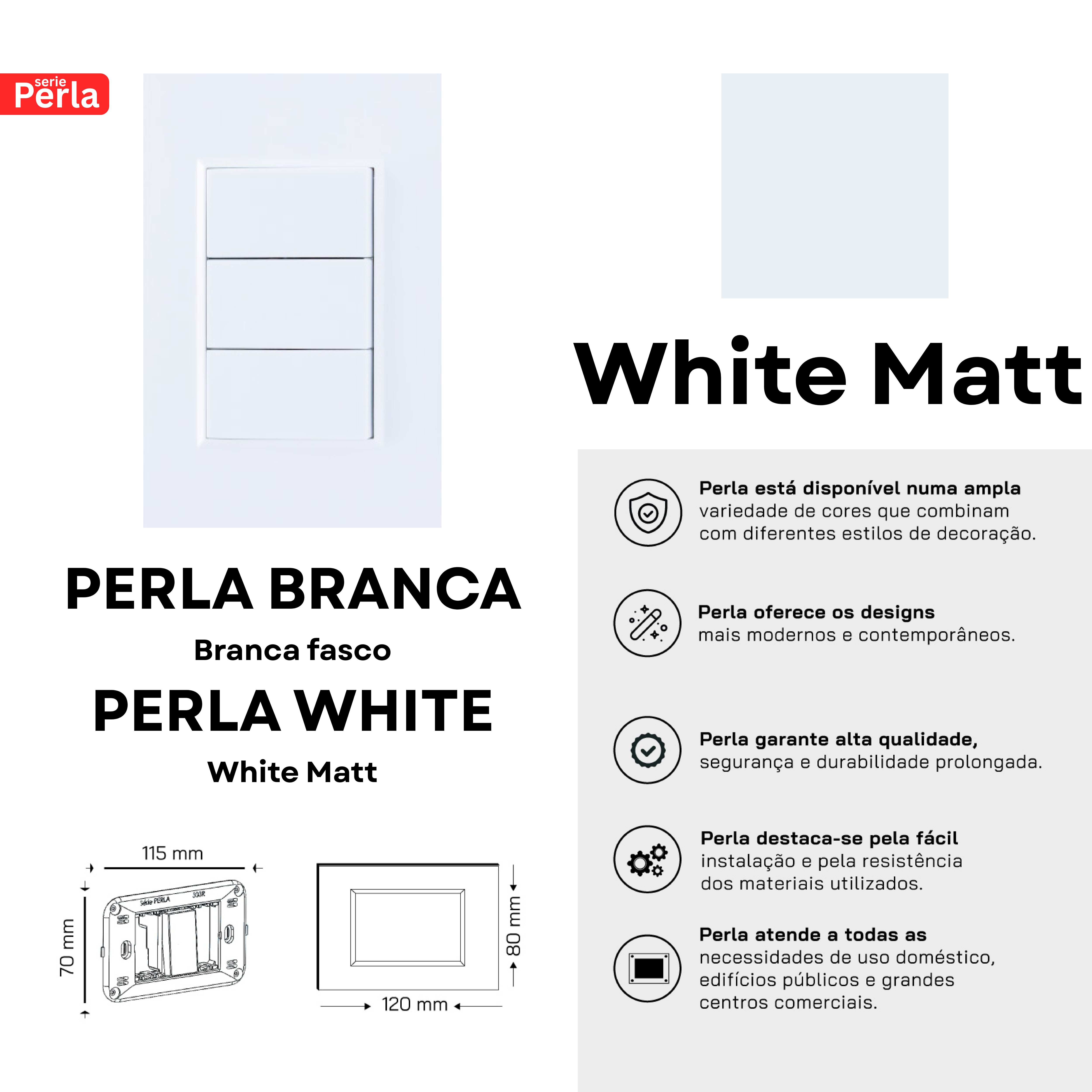 Perla Switches in White